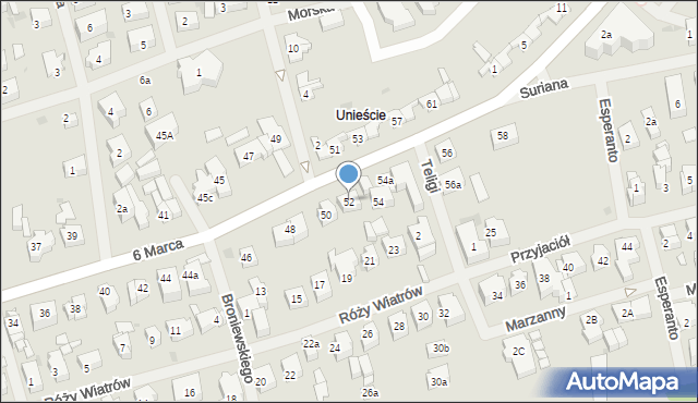 Mielno, 6 Marca, 52, mapa Mielno