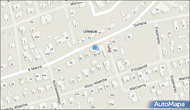 Mielno, 6 Marca, 54, mapa Mielno