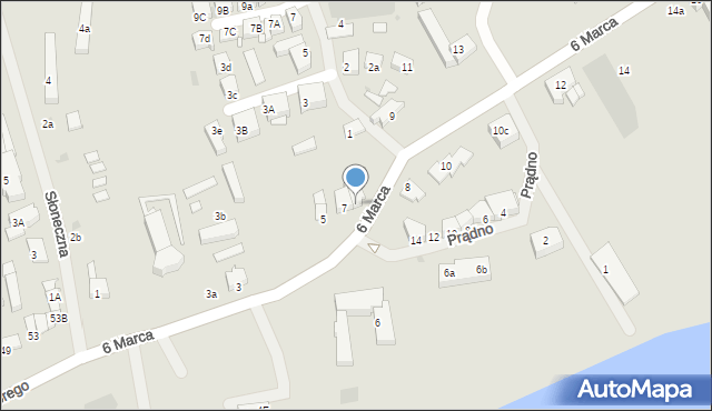 Mielno, 6 Marca, 7a, mapa Mielno