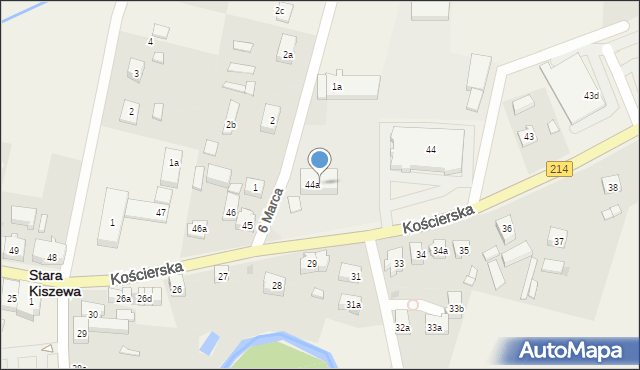 Stara Kiszewa, 6 Marca, 1a, mapa Stara Kiszewa