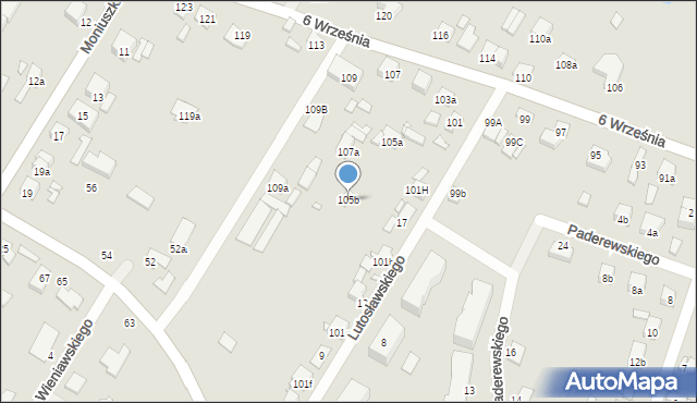 Starachowice, 6 Września, 105b, mapa Starachowic