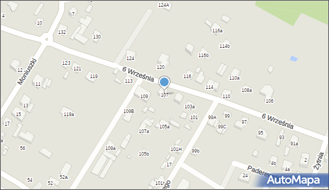 Starachowice, 6 Września, 107, mapa Starachowic