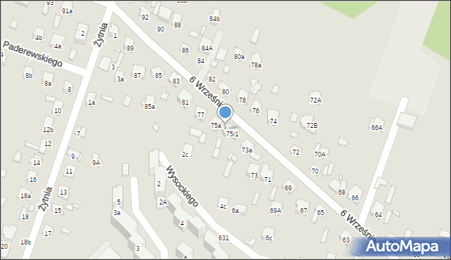 Starachowice, 6 Września, 75/2, mapa Starachowic