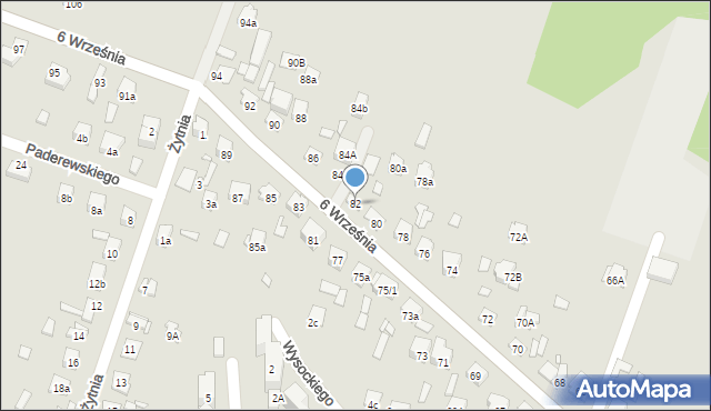 Starachowice, 6 Września, 82, mapa Starachowic