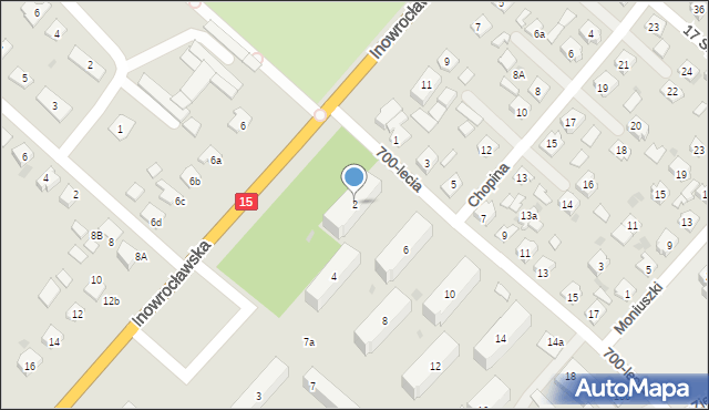 Gniewkowo, 700-lecia, 2, mapa Gniewkowo