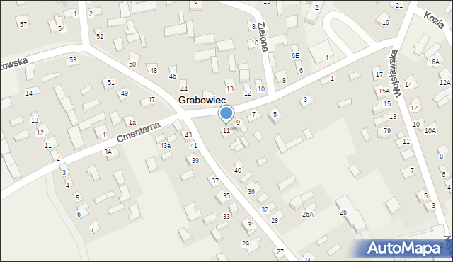 Grabowiec, 700-lecia, 11, mapa Grabowiec