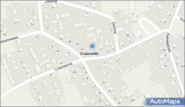 Grabowiec, 700-lecia, 14, mapa Grabowiec