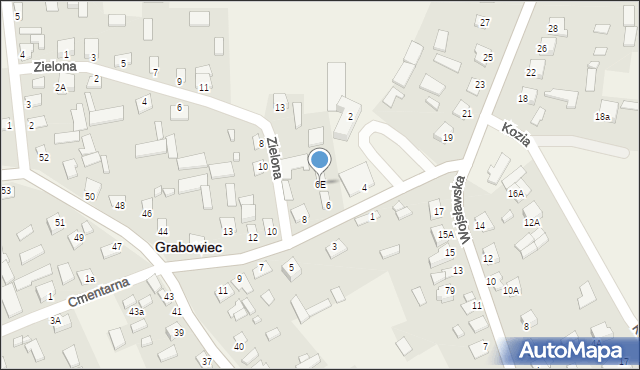 Grabowiec, 700-lecia, 6E, mapa Grabowiec