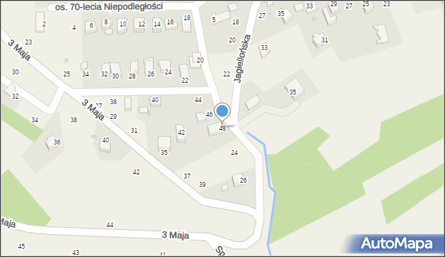 Lanckorona, 70-lecia Niepodległości Polski, 48, mapa Lanckorona