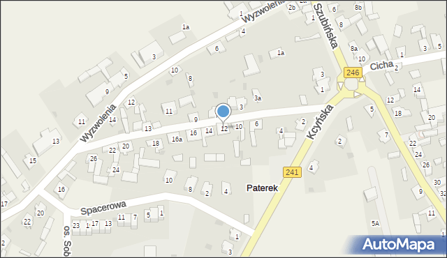 Paterek, 7 Lutego, 12, mapa Paterek