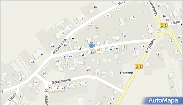 Paterek, 7 Lutego, 16a, mapa Paterek