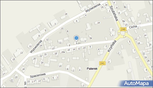 Paterek, 7 Lutego, 7, mapa Paterek