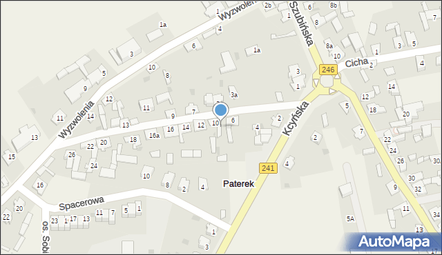 Paterek, 7 Lutego, 8, mapa Paterek