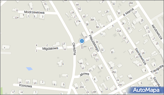 Aleksandrów Kujawski, 8 Marca, 11, mapa Aleksandrów Kujawski