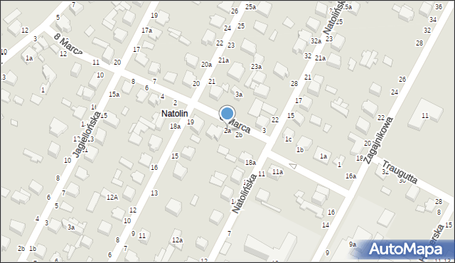 Koluszki, 8 Marca, 2a, mapa Koluszki