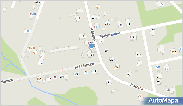 Myszków, 8 Marca, 16, mapa Myszków