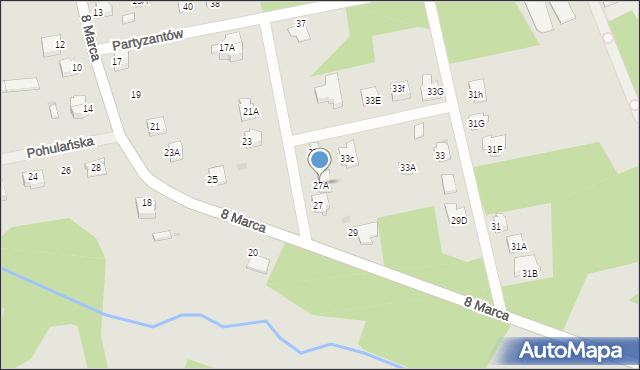 Myszków, 8 Marca, 27A, mapa Myszków