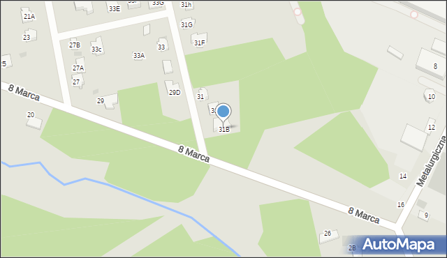 Myszków, 8 Marca, 31B, mapa Myszków
