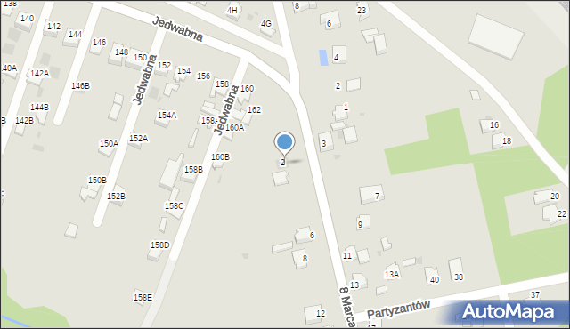 Myszków, 8 Marca, 4, mapa Myszków