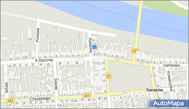 Sieraków, 8 Stycznia, 2, mapa Sieraków