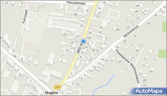 Mogilno, 900-lecia, 12, mapa Mogilno