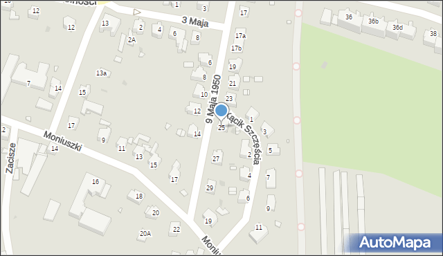 Kożuchów, 9 Maja 1950, 25, mapa Kożuchów