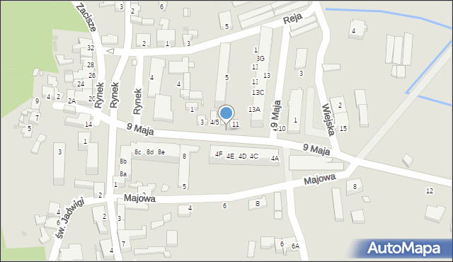 Nowogród Bobrzański, 9 Maja, 10, mapa Nowogród Bobrzański