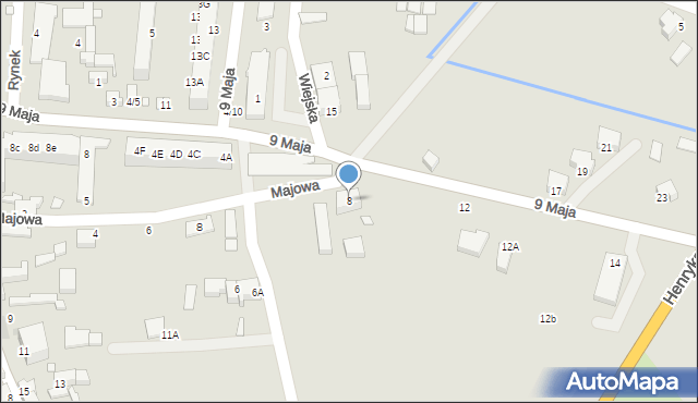 Nowogród Bobrzański, 9 Maja, 8, mapa Nowogród Bobrzański