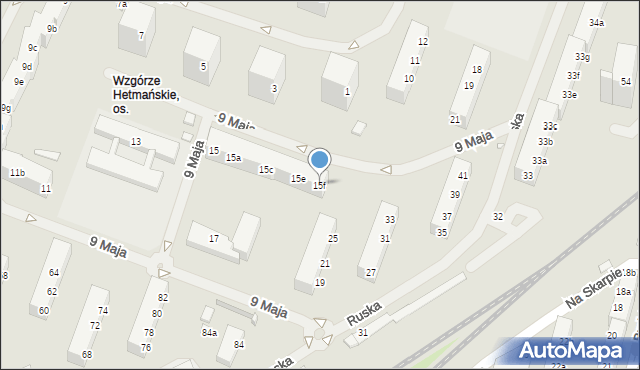 Szczecin, 9 Maja, 15f, mapa Szczecina