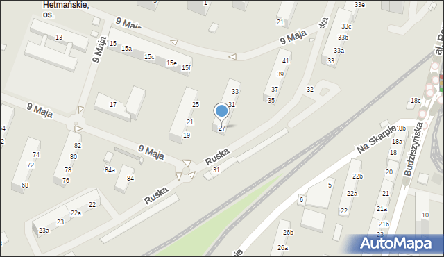 Szczecin, 9 Maja, 27, mapa Szczecina