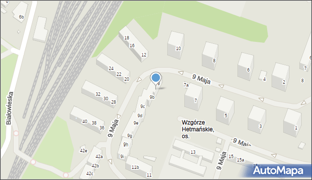 Szczecin, 9 Maja, 9a, mapa Szczecina