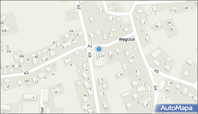 Węgrzce, A3, 1, mapa Węgrzce