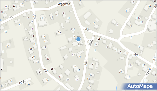 Węgrzce, A4, 1, mapa Węgrzce