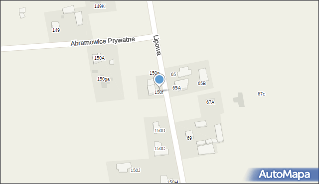 Abramowice Prywatne, Abramowice Prywatne, 150f, mapa Abramowice Prywatne