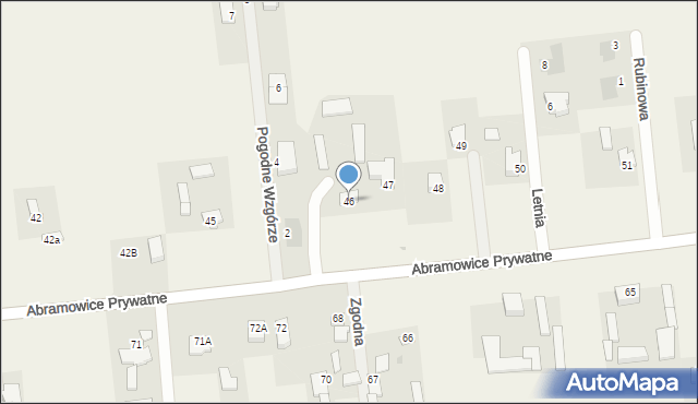 Abramowice Prywatne, Abramowice Prywatne, 46, mapa Abramowice Prywatne