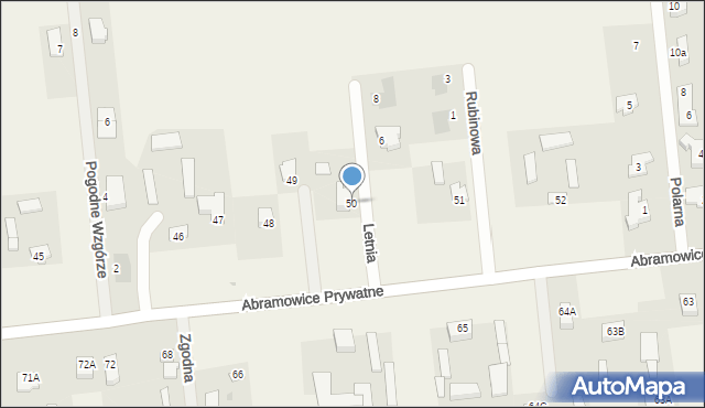 Abramowice Prywatne, Abramowice Prywatne, 50, mapa Abramowice Prywatne