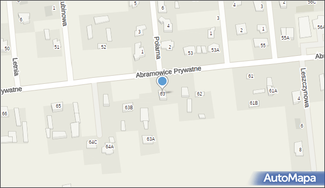 Abramowice Prywatne, Abramowice Prywatne, 63, mapa Abramowice Prywatne