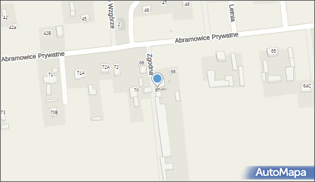 Abramowice Prywatne, Abramowice Prywatne, 67, mapa Abramowice Prywatne