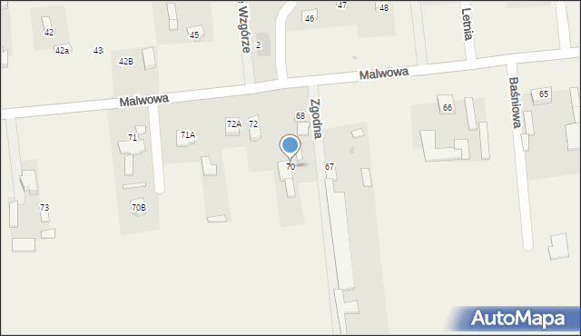 Abramowice Prywatne, Abramowice Prywatne, 70, mapa Abramowice Prywatne