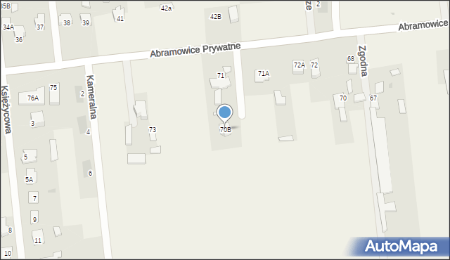 Abramowice Prywatne, Abramowice Prywatne, 70B, mapa Abramowice Prywatne