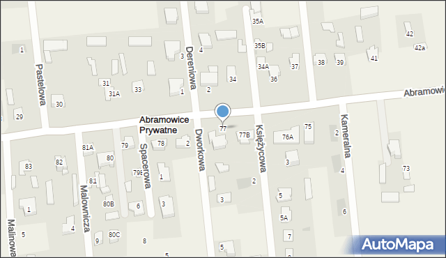 Abramowice Prywatne, Abramowice Prywatne, 77, mapa Abramowice Prywatne