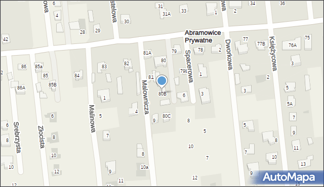 Abramowice Prywatne, Abramowice Prywatne, 80B, mapa Abramowice Prywatne
