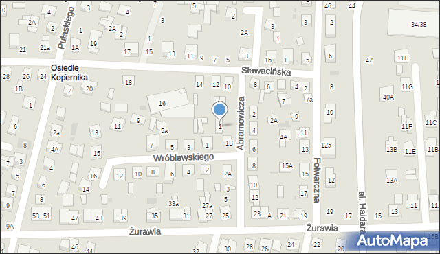 Biała Podlaska, Abramowicza Juliana, 1, mapa Białej Podlaskiej