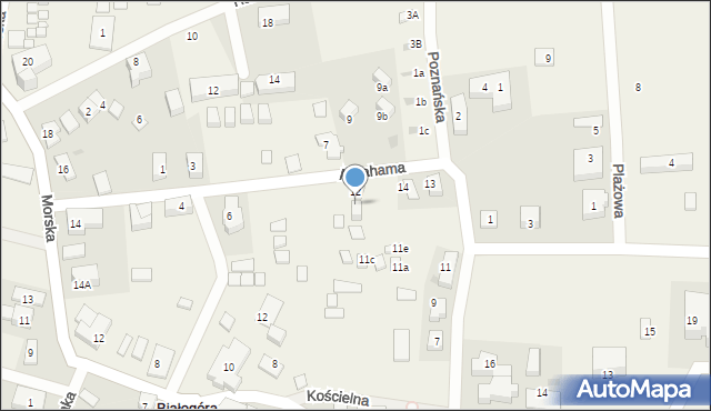 Białogóra, Abrahama Antoniego, 12a, mapa Białogóra