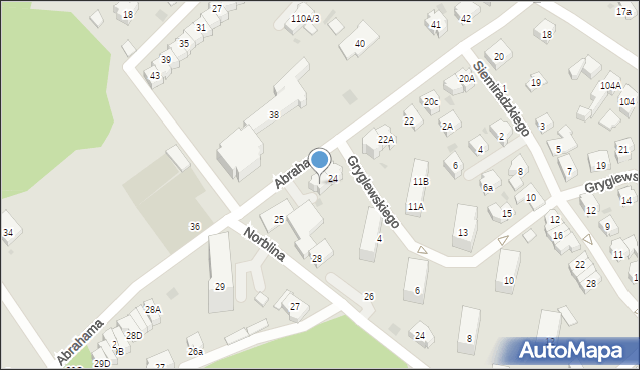 Gdańsk, Abrahama Antoniego, 24A, mapa Gdańska