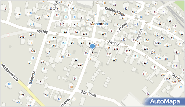 Jastarnia, Abrahama, 7, mapa Jastarnia