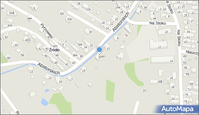 Jaworzno, Abstorskich, 13, mapa Jaworzno