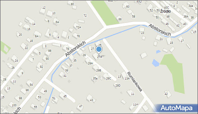 Jaworzno, Abstorskich, 27A, mapa Jaworzno