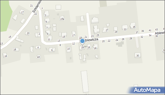 Koszyce Wielkie, Ablewicza Jerzego, abp., 14, mapa Koszyce Wielkie