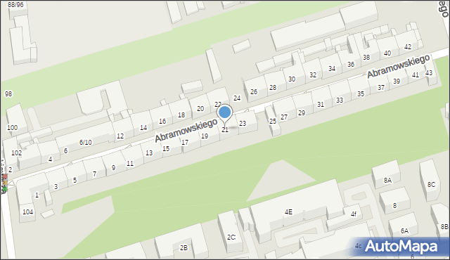Łódź, Abramowskiego Edwarda, 21, mapa Łodzi